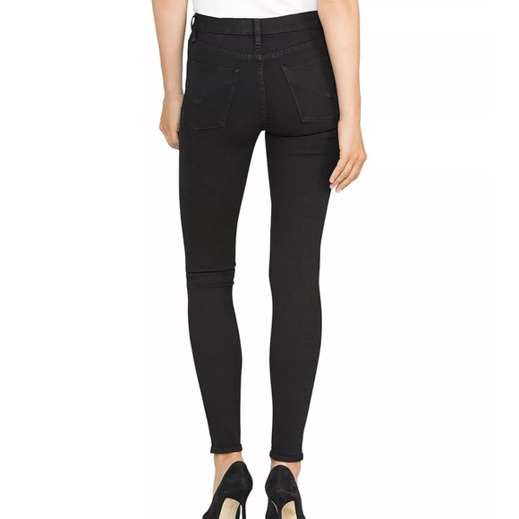 Hudson Barbara High Waisted Super Skinny Jeans in Black - Picture 3 of 8